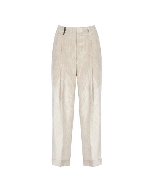 Peserico Natural Straight Trousers