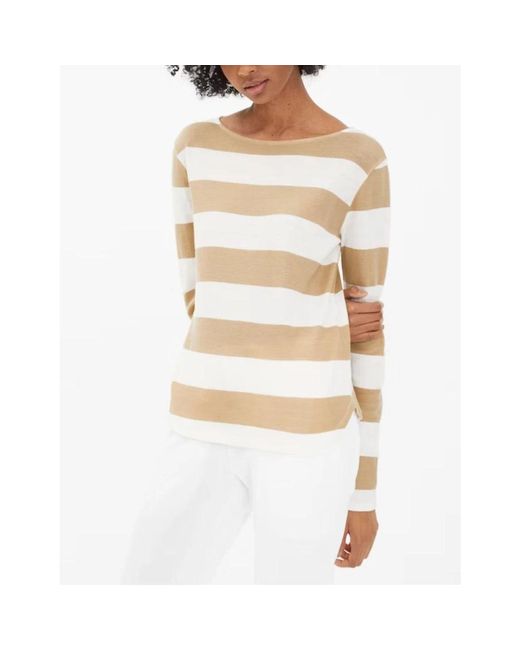 Juvia Truien & Vesten ,Bruin ,Round-Neck Truien in het White