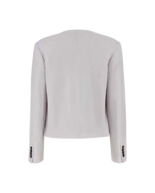 Low Classic Gray Lila wollblazer