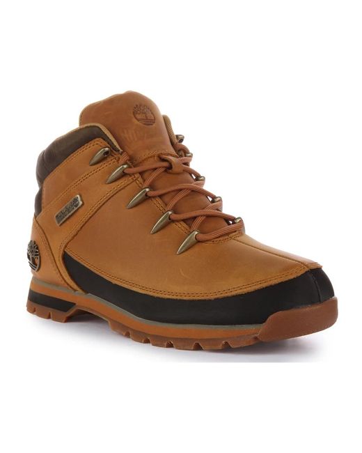 Timberland Brown Lace-Up Boots for men