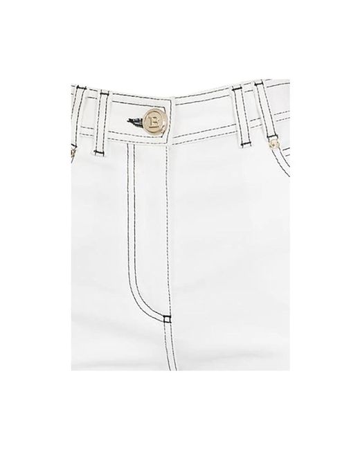 Balmain White Slim Fit Jeans for men