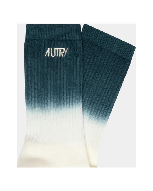 Autry Ribbed Tie-Dye Sokken in het Blue