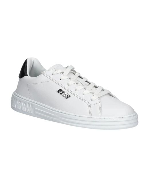 MSGM Metal Logo Sneakers in White für Herren