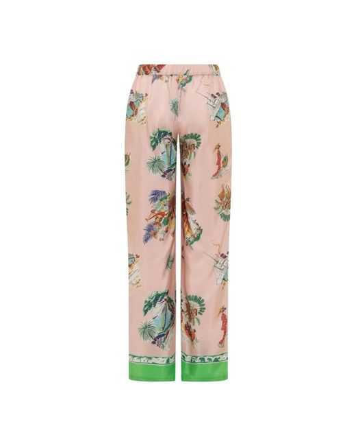 P.A.R.O.S.H. Pink Straight Trousers