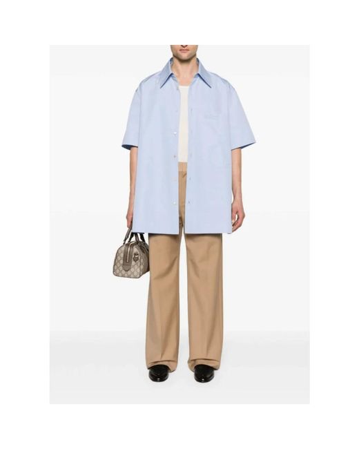 Gucci Blue Short Sleeve Shirts for men