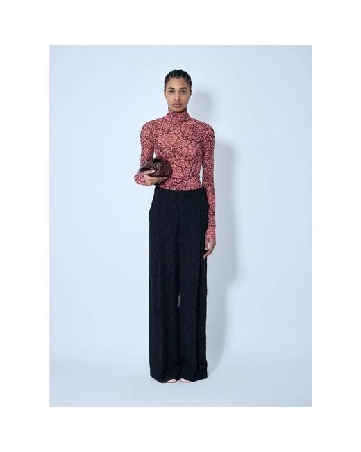 Dries Van Noten Blue Wide Trousers