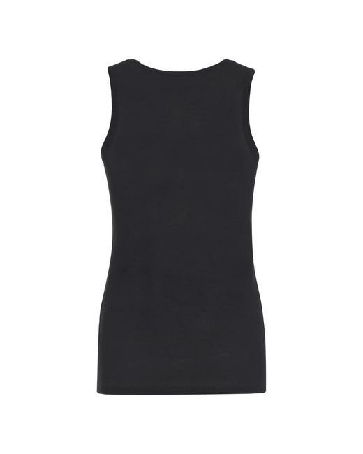Jil Sander Black Sleeveless Tops