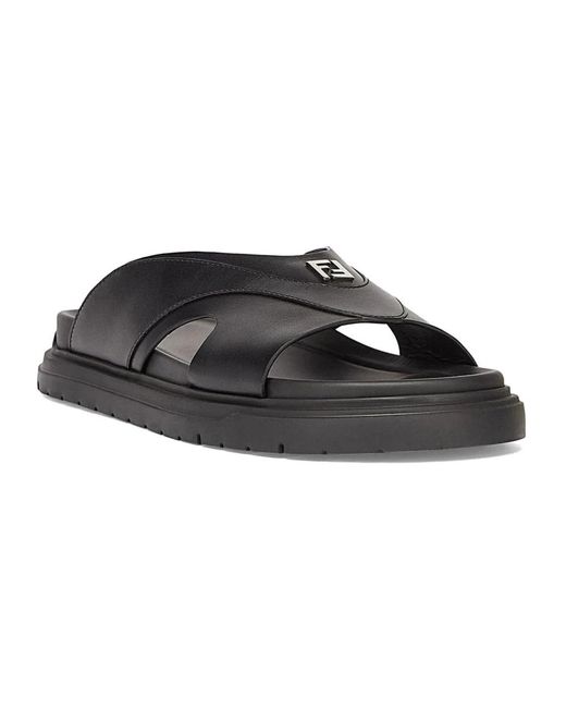 Fendi Black Sliders for men