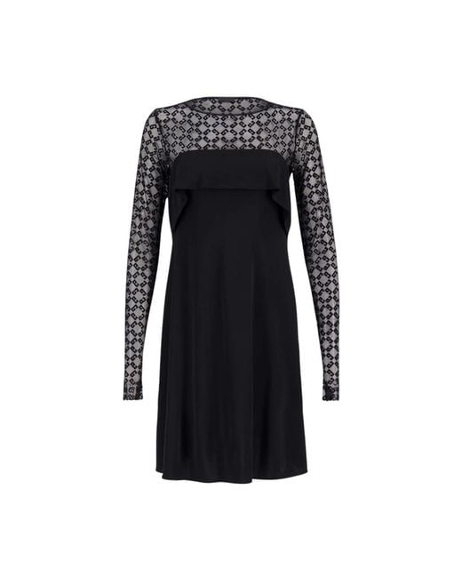 Givenchy Kleedjes ,Zwart ,Tule Zwarte Gedrapeerde Jersey En Monogram Tule Mini Jurk in het Black