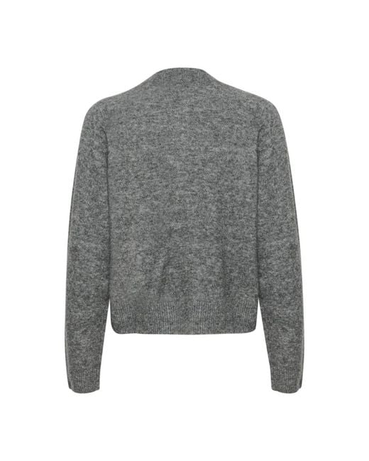 Karen By Simonsen Truien & Vesten ,Grijs ,Wol Kbnoabelle Plain Cardigan in het Gray