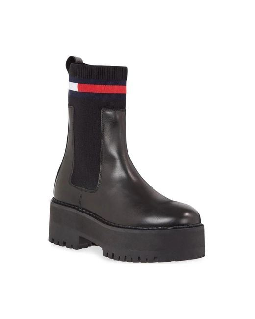 Tommy Hilfiger Black Chelsea Boots