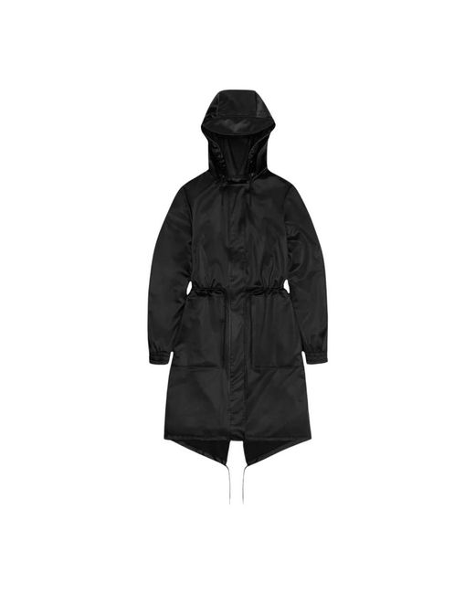Rains Black Rain Jackets for men