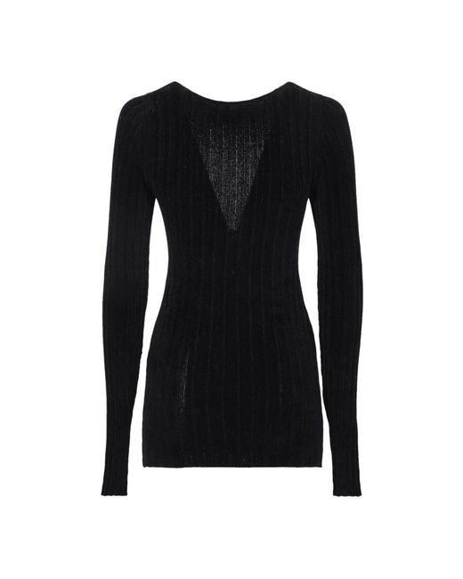 MSGM Round-Neck Knitwear in het Black
