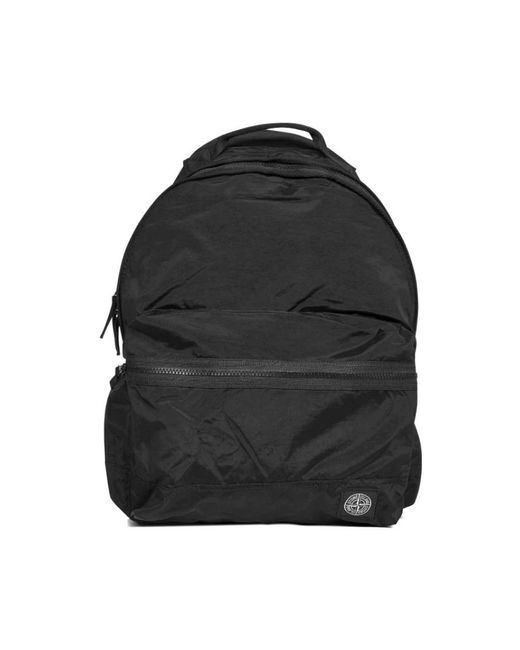 Stone Island Black Backpacks for men