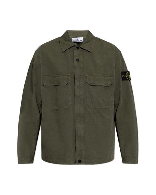 Pocket Tela Smerigliata Jacket Autumn Winter 2017 Stone Island Zip