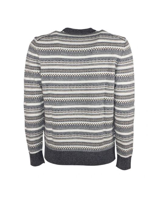 Eleventy Gray Round-Neck Knitwear for men