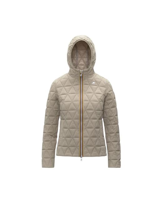 K-Way Gray Lil Diamond Gesteppte Warme Jacke