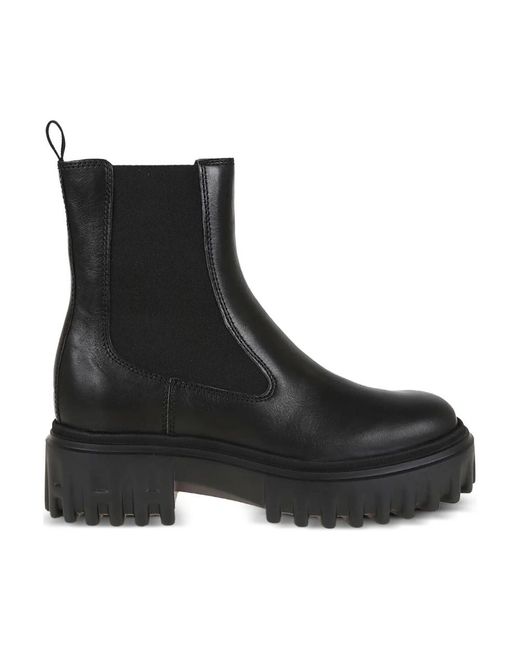 Hogan Black Sophisticated Ankle Boots With Sole