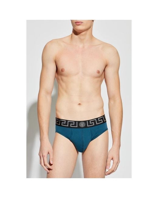 Versace Blue Bottoms for men