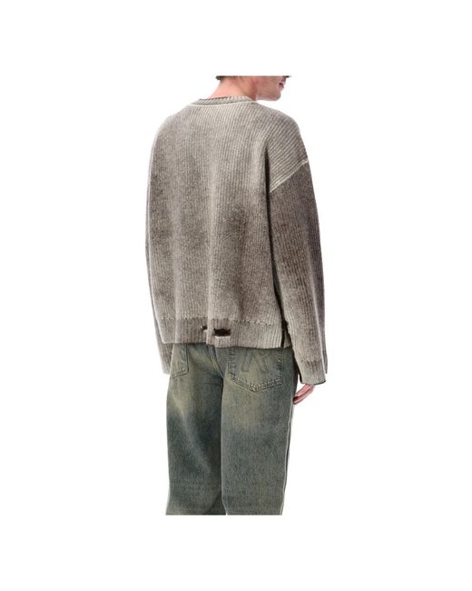 Represent Gray Round-Neck Knitwear for men