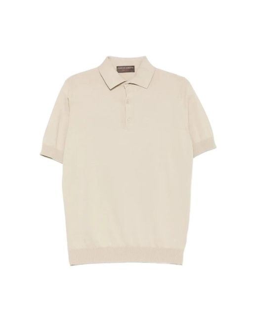FILIPPO DE LAURENTIIS Natural Polo Shirts for men