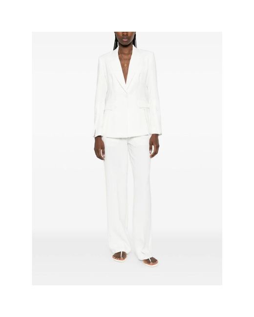 Pinko White Straight Trousers