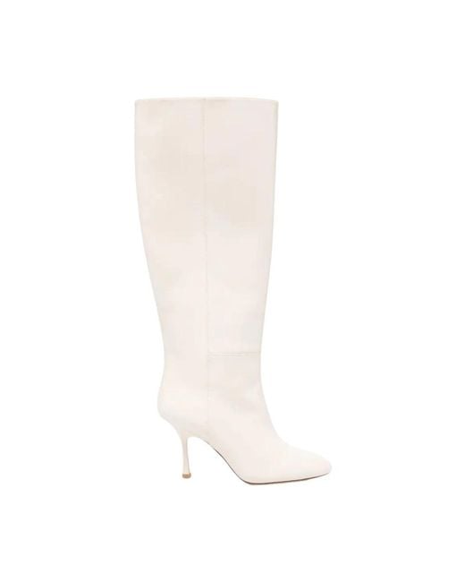 Stuart Weitzman White Heeled Boots