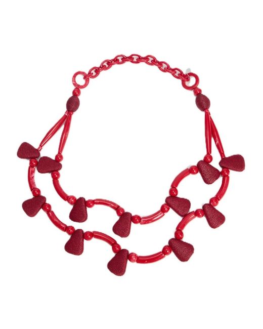 Weekend by Maxmara Red Wkafalange Halskette