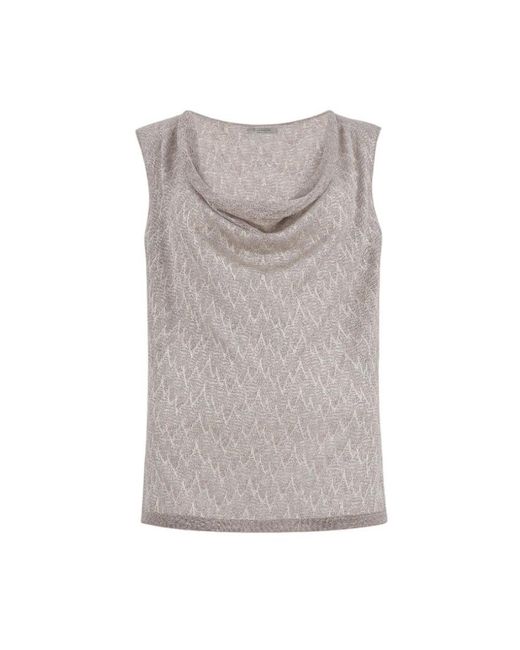 D.exterior Gray Sleeveless Tops