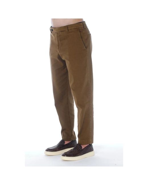 BERWICK 1707 Brown Chinos for men