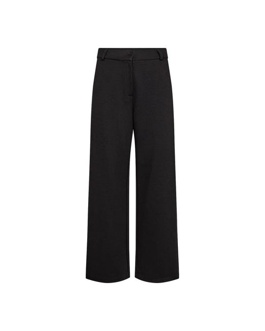 Soya Concept Black Klassische Hose Mit Hoher Taille Und Weitem Schnitt