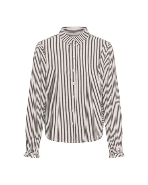 Cream Gray Java Stripe