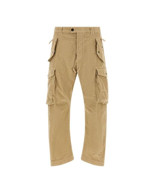 DSquared² Natural Straight Trousers for men