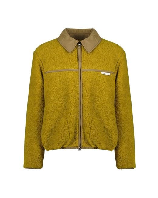 AMI Green Faux Fur & Shearling Jackets for men