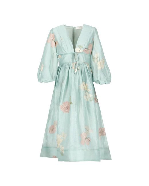 Midi Dresses Zimmermann de color Blue
