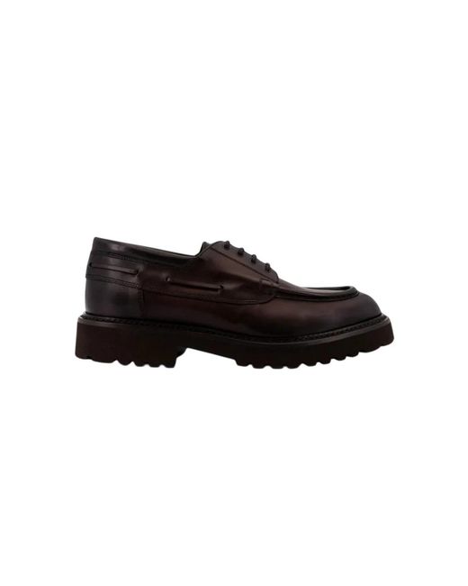 Doucal's Black Laced Shoes for men