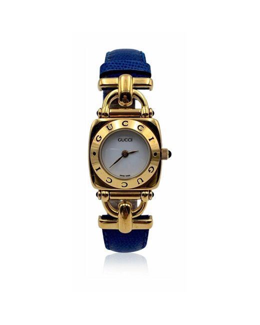 Cadran de montre-bracelet plaqué vintage Mod 6300 L Gucci en coloris Yellow