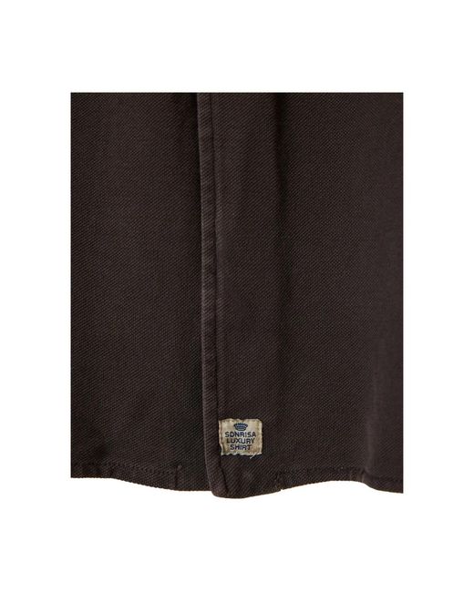 Sonrisa Italienisches baumwoll-casual-hemd in Brown für Herren