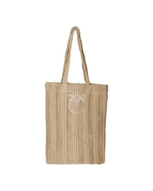 Pinko Natural Shopping Bags