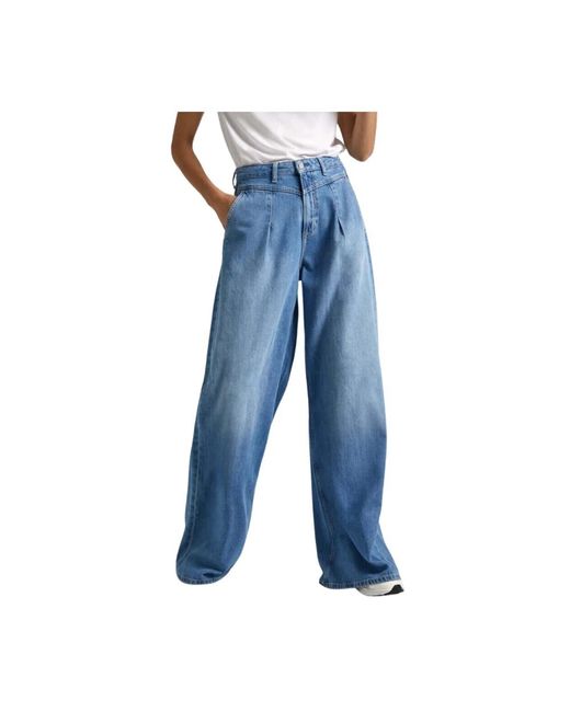 Wide leg denim jeans di Pepe Jeans in Blue