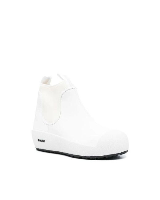 Bally White Ankle Boots
