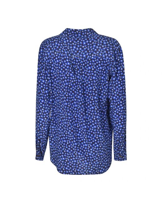 P.A.R.O.S.H. P.A.R.O..H. ,Overhemden ,Blauw ,Sflower Shirt in het Blue