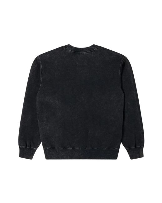 Edwin Hoodies & Sweatvesten ,Grijs ,Katoen Zwaargewicht Crew Sweatshirt in het Blue voor heren