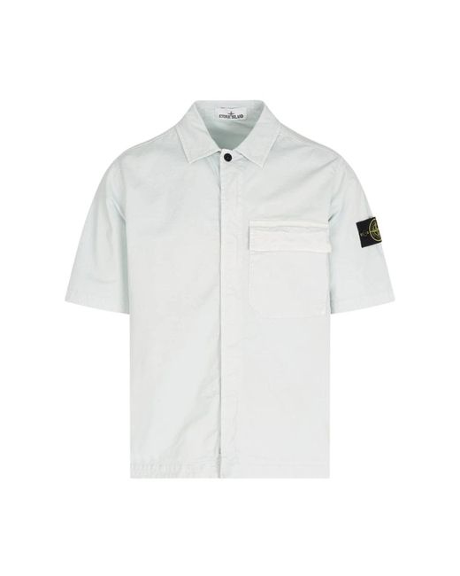 Stone Island White Short Sleeve Shirts for men