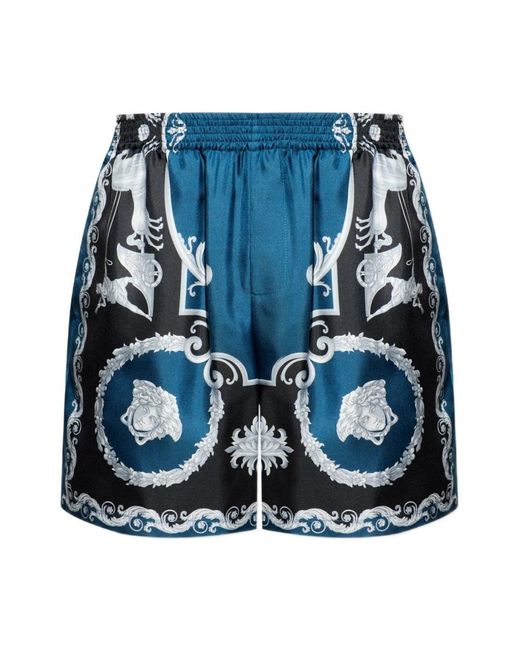 Versace Silk Shorts in het Blue voor heren