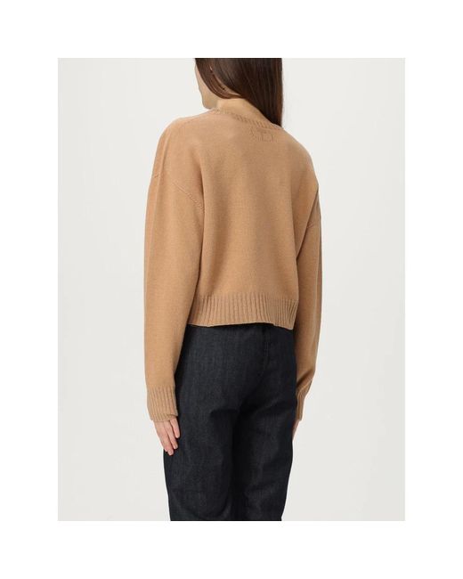 Round-Neck Knitwear Twinset en coloris Black
