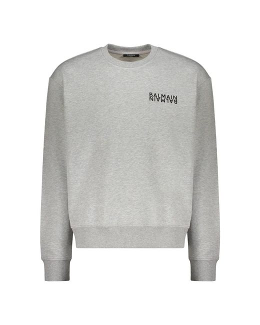 Balmain Gray Sweatshirts for men