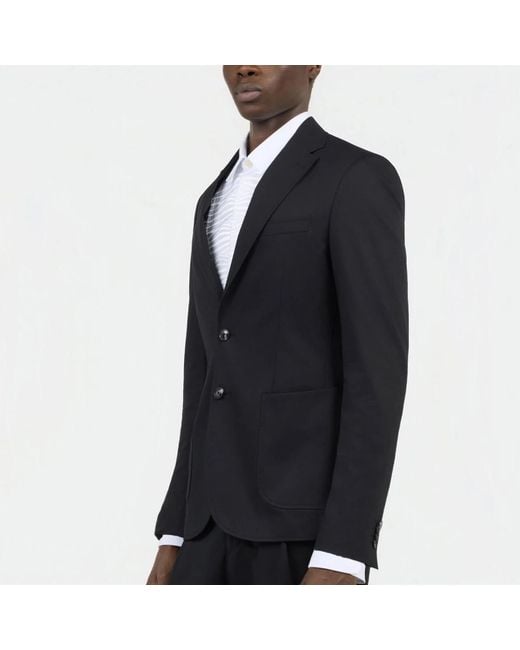 Roberto Cavalli Black Single Breasted Suits for men