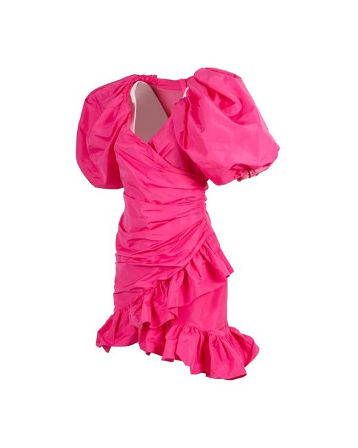 MSGM Kleedjes ,Roze ,Polyester Ottoman Mini-Jurk in het Pink