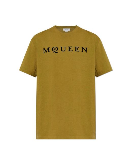McQueen Tops ,Groen ,Katoen Oversized T-Shirt in het Green voor heren